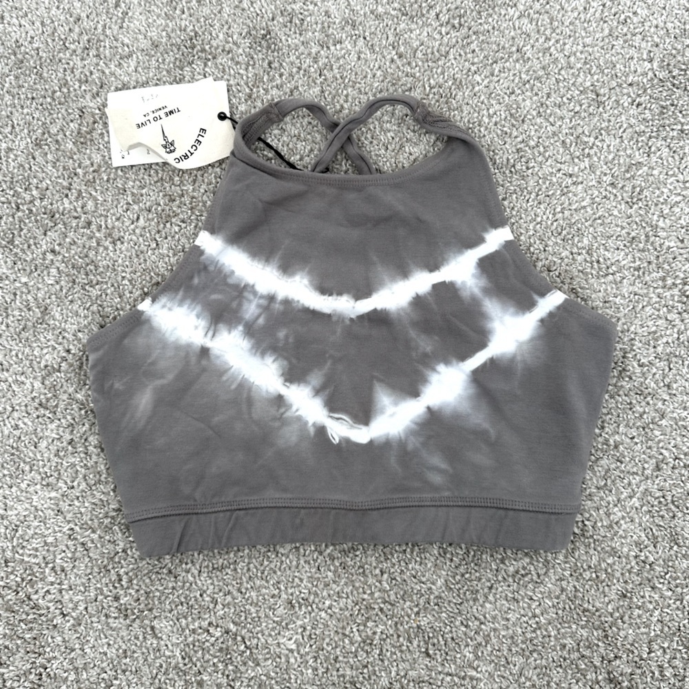 Electric & Rose Tie Dye Racerback Crop Top Size M